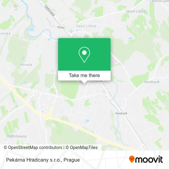 Карта Pekárna Hradcany s.r.o.