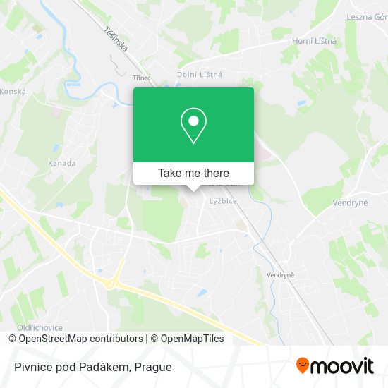 Карта Pivnice pod Padákem