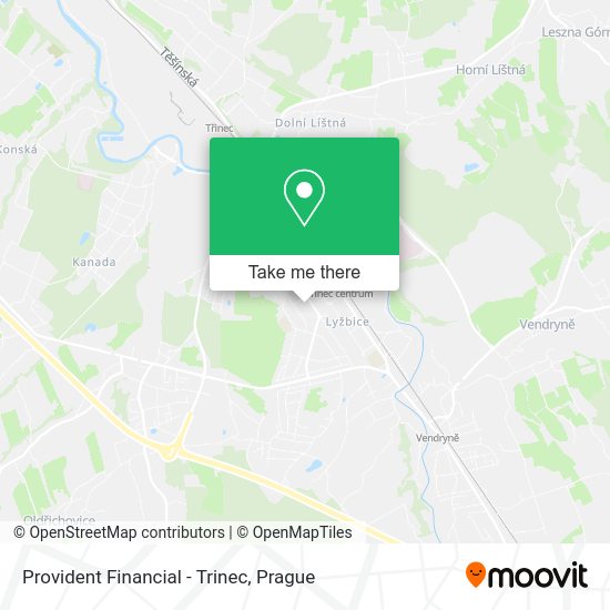 Карта Provident Financial - Trinec