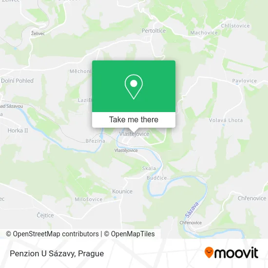 Карта Penzion U Sázavy