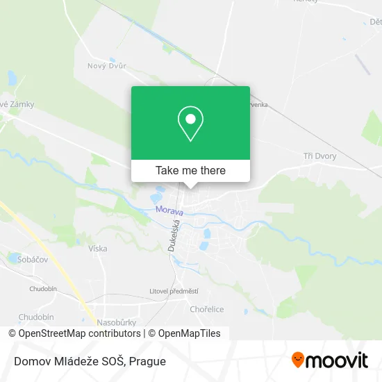 Карта Domov Mládeže SOŠ