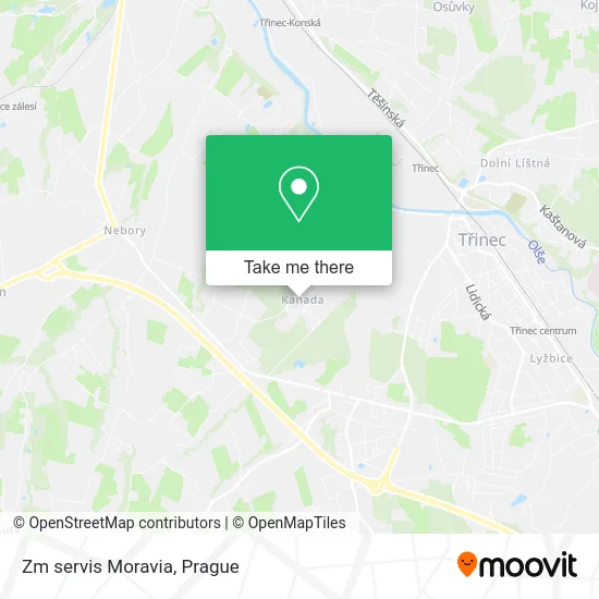 Карта Zm servis Moravia