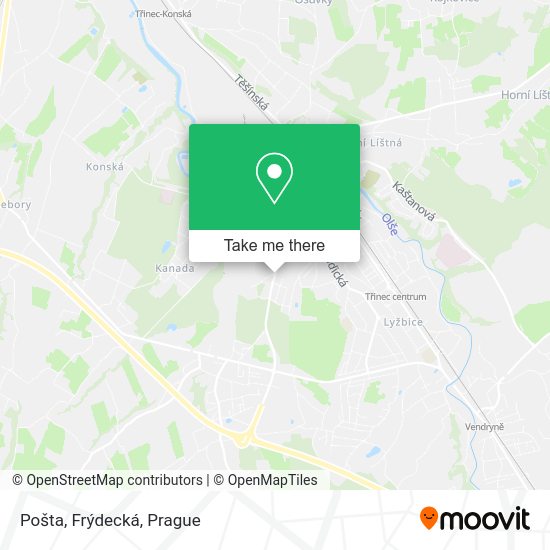 Карта Pošta, Frýdecká