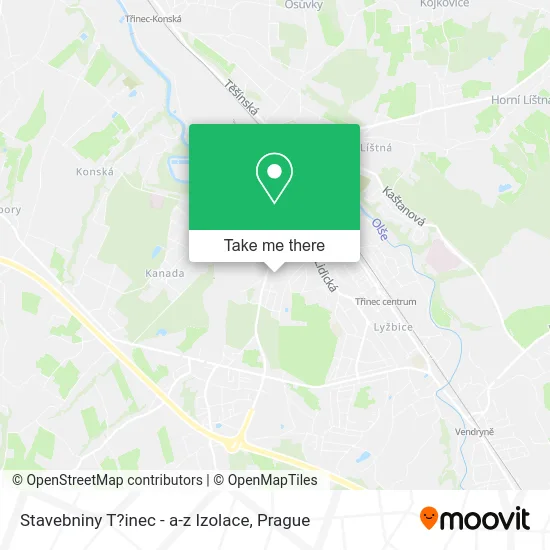 Карта Stavebniny T?inec - a-z Izolace