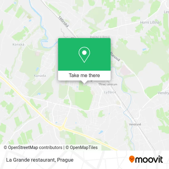 La Grande restaurant map