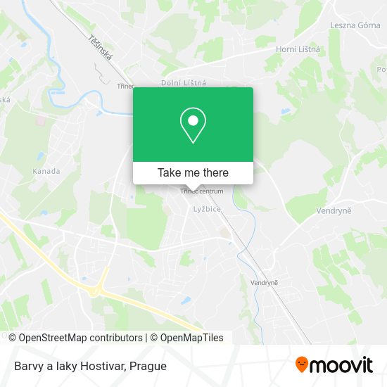 Карта Barvy a laky Hostivar