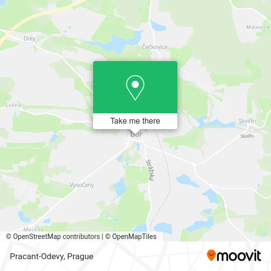 Карта Pracant-Odevy