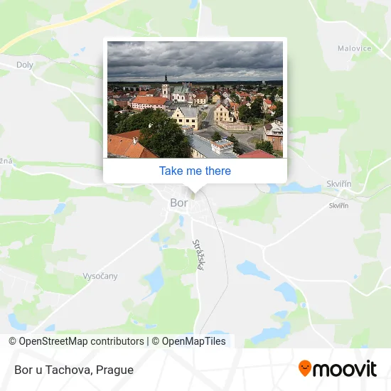 Карта Bor u Tachova
