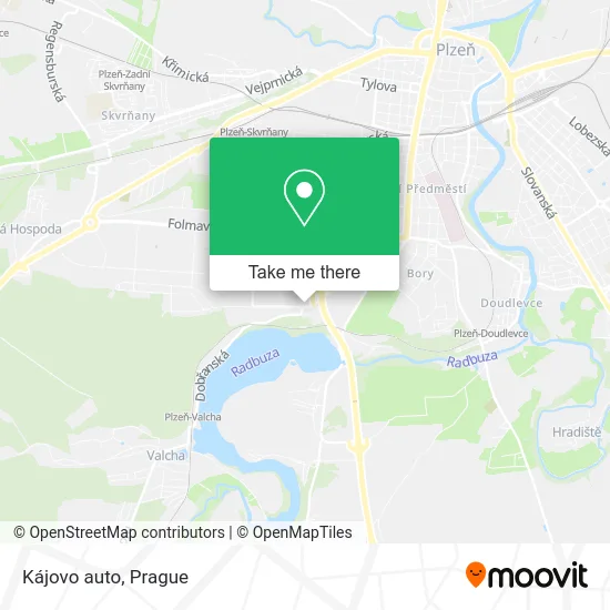Карта Kájovo auto