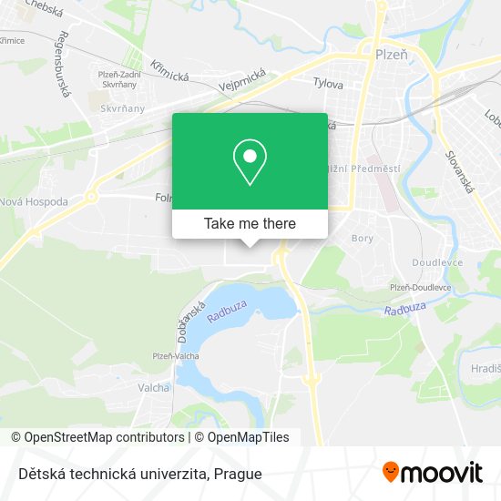 Карта Dětská technická univerzita