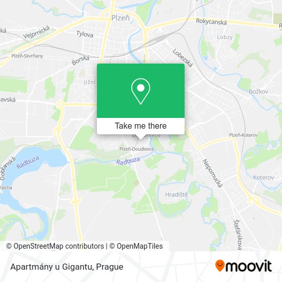 Карта Apartmány u Gigantu