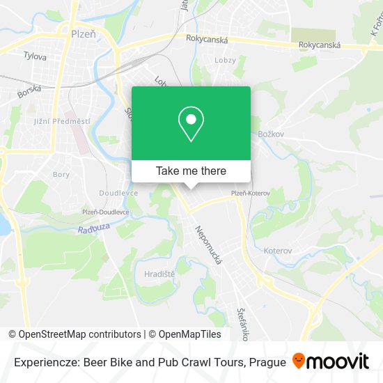Карта Experiencze: Beer Bike and Pub Crawl Tours