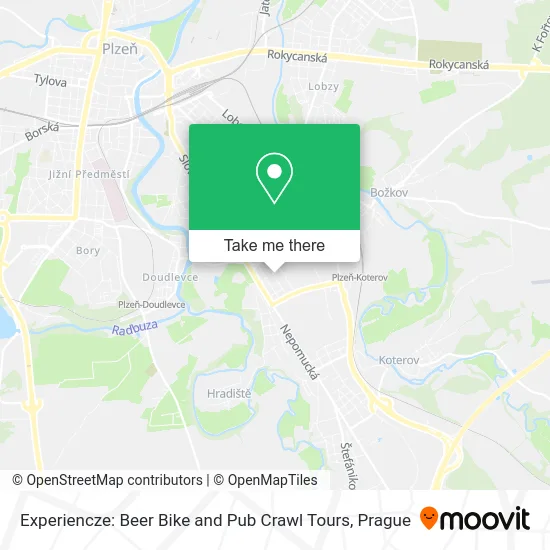 Experiencze: Beer Bike and Pub Crawl Tours map