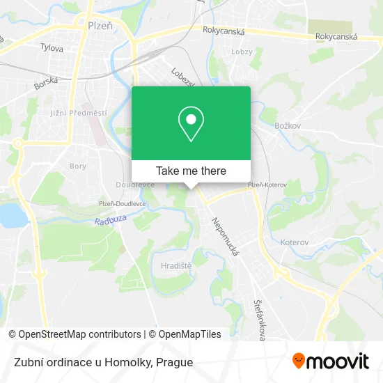 Карта Zubní ordinace u Homolky