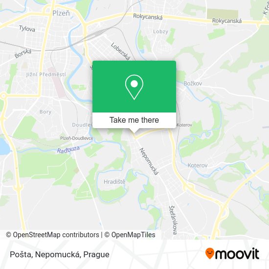 Карта Pošta, Nepomucká