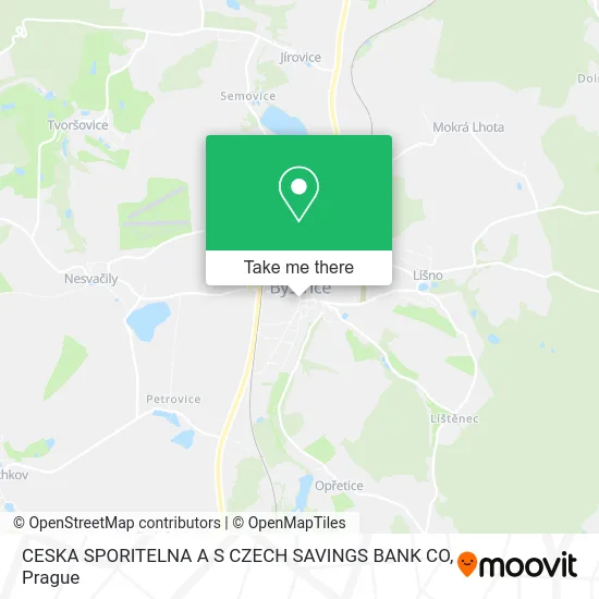 Карта CESKA SPORITELNA A S CZECH SAVINGS BANK CO