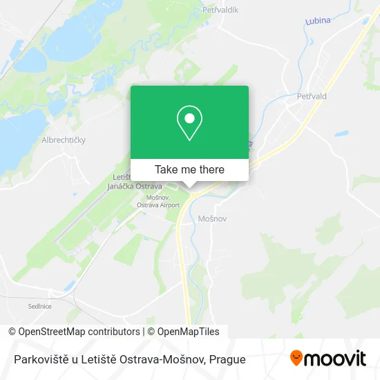 Parkoviště u Letiště Ostrava-Mošnov map