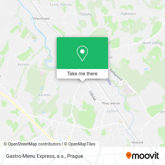 Карта Gastro-Menu Express, a.s.