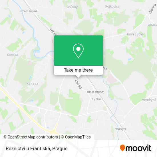 Карта Reznictvi u Frantiska