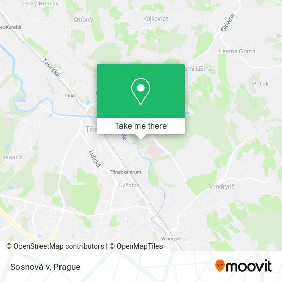 Карта Sosnová v