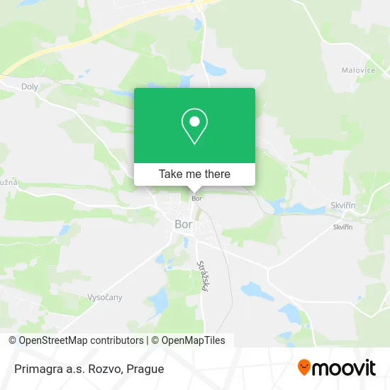 Карта Primagra a.s. Rozvo