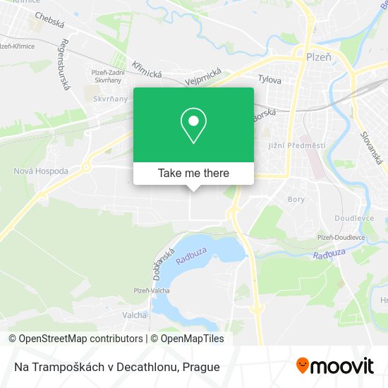 Карта Na Trampoškách v Decathlonu