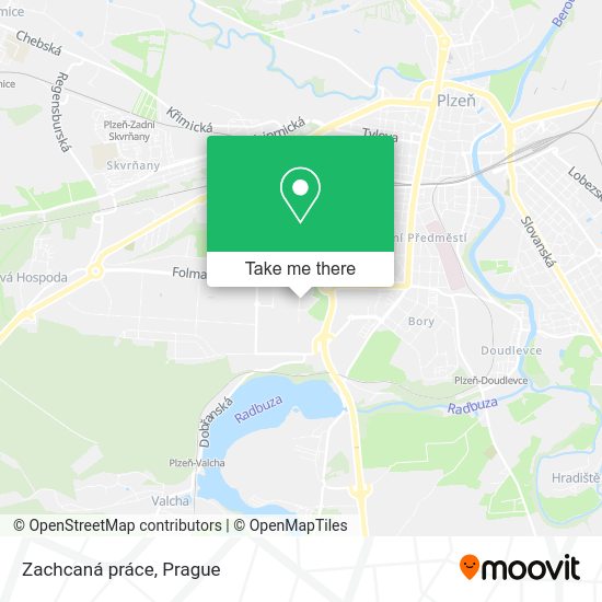 Карта Zachcaná práce