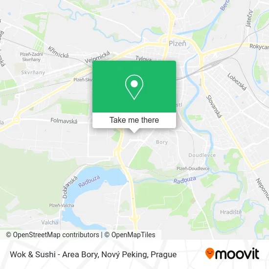 Карта Wok & Sushi - Area Bory, Nový Peking