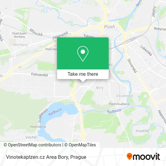 Vinotekaplzen.cz Area Bory map