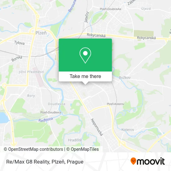 Карта Re/Max G8 Reality, Plzeň