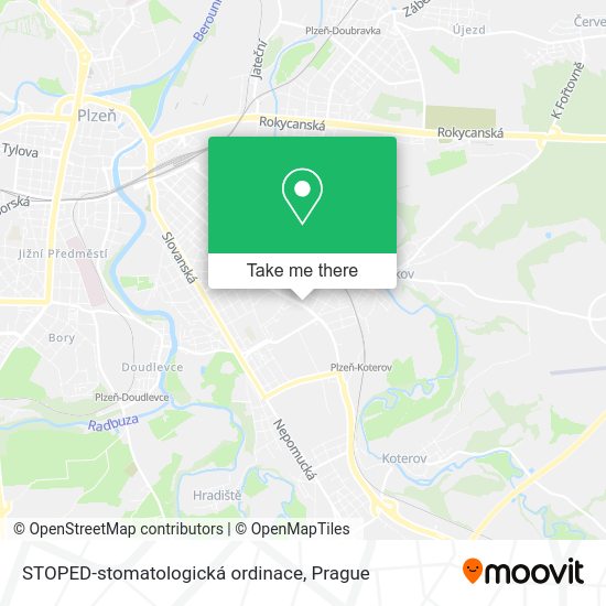 Карта STOPED-stomatologická ordinace