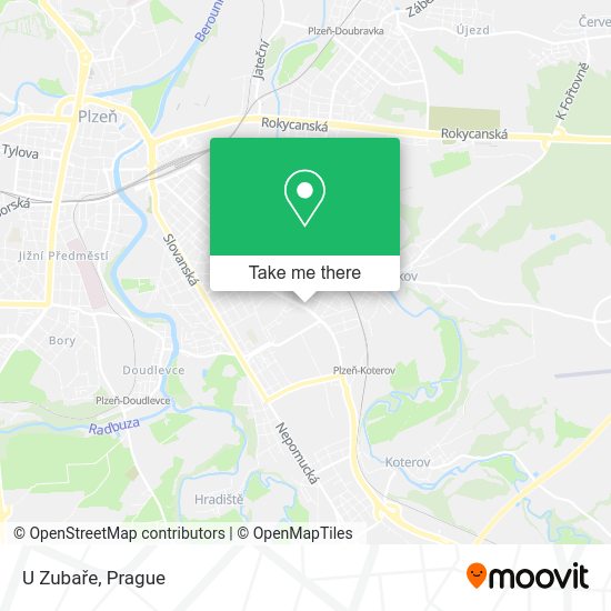 Карта U Zubaře
