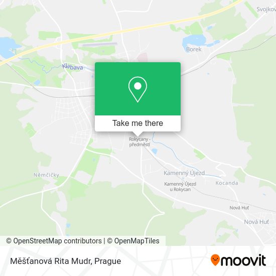 Карта Měšťanová Rita Mudr