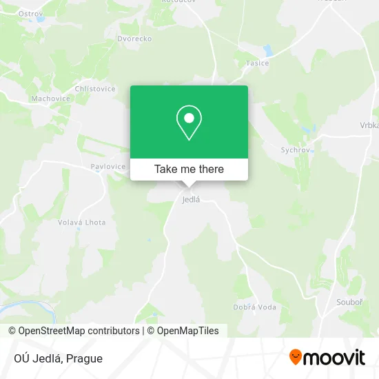 Карта OÚ Jedlá
