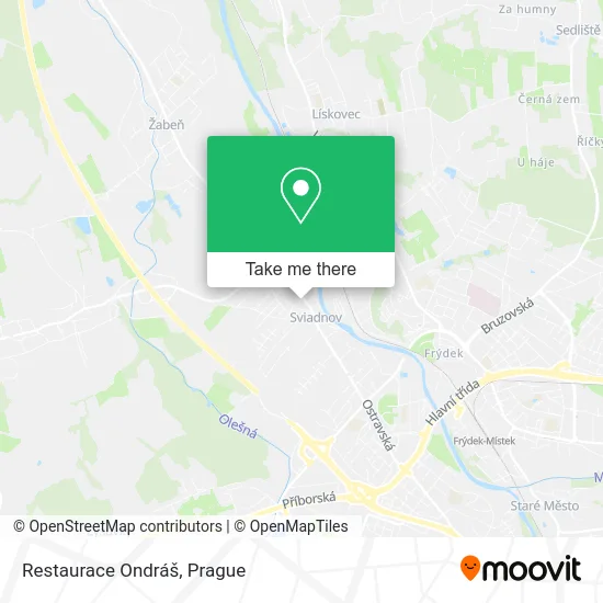 Карта Restaurace Ondráš