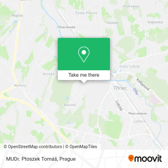 Карта MUDr. Ptoszek Tomáš