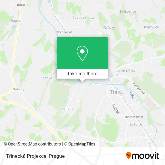 Карта Třinecká Projekce