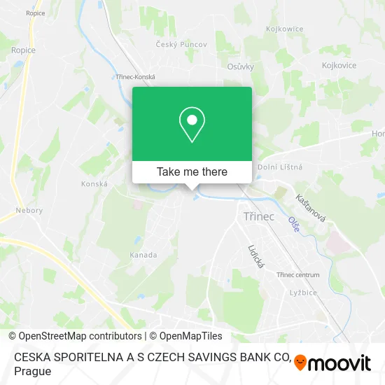 Карта CESKA SPORITELNA A S CZECH SAVINGS BANK CO