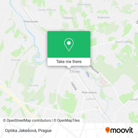 Карта Optika Jakešová
