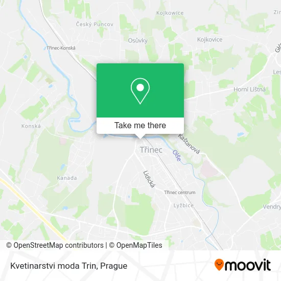 Карта Kvetinarstvi moda Trin