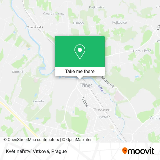 Květinářství Vítková map