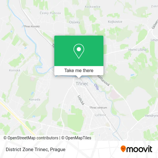 Карта District Zone Trinec