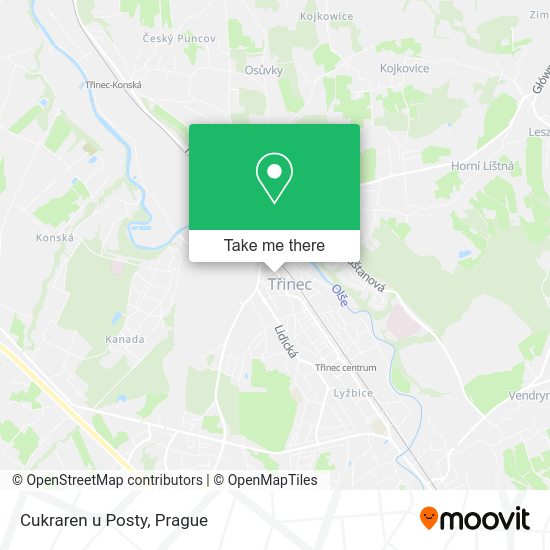 Карта Cukraren u Posty