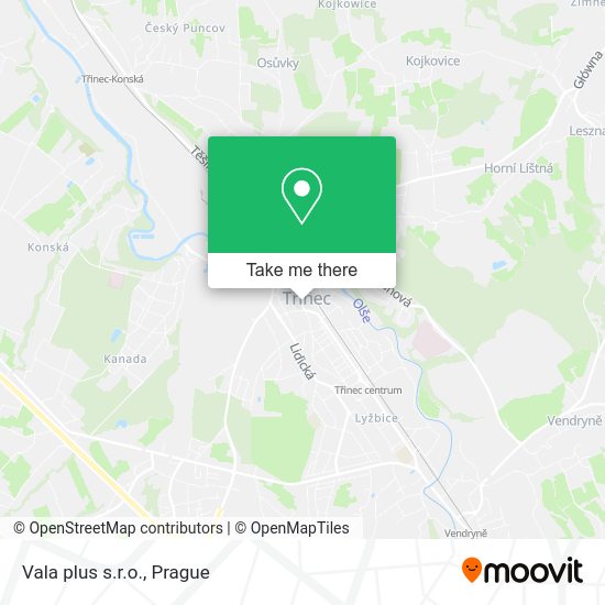 Карта Vala plus s.r.o.