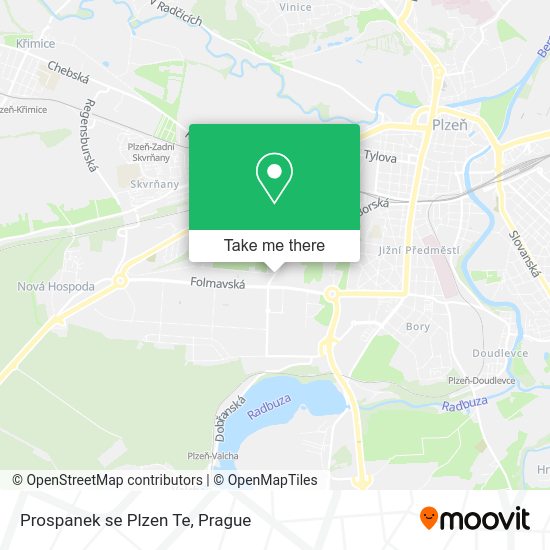 Карта Prospanek se Plzen Te