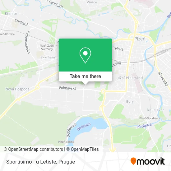 Карта Sportisimo - u Letiste