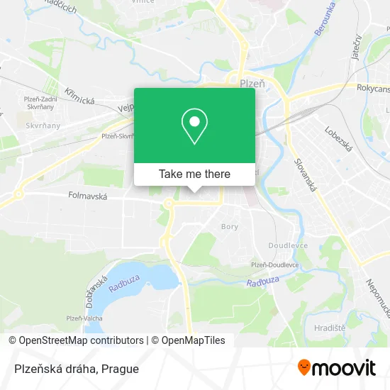 Карта Plzeňská dráha