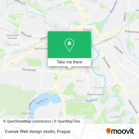 Evanek Web design studio map