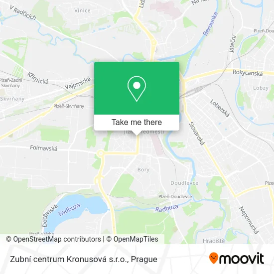 Карта Zubní centrum Kronusová s.r.o.