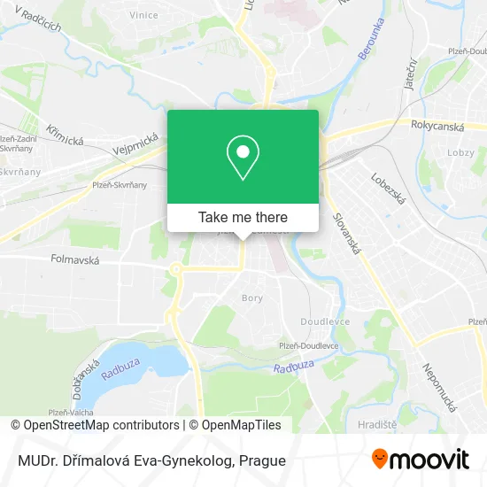 Карта MUDr. Dřímalová Eva-Gynekolog
